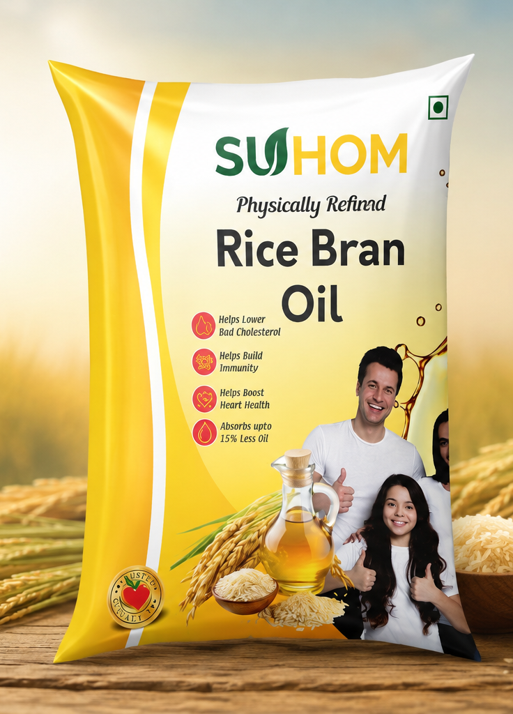 SUHOM Rice Bran Oil 1L Pouch